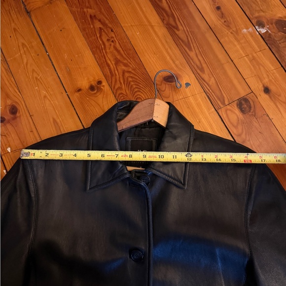 JLC Vintage Women's Black Leather Coat - Picture 4 of 6